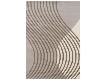 Hnědý vlněný koberec Wave 200 x 300 cm