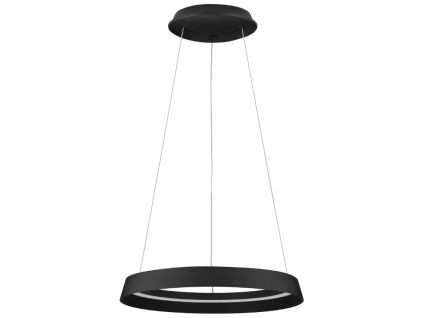 Černé kovové závěsné LED světlo Nova Luce Ormi 45 cm