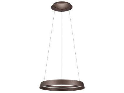 Hnědé kovové závěsné LED světlo Nova Luce Ormi 45 cm