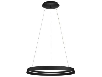 Černé kovové závěsné LED světlo Nova Luce Ormi 60 cm