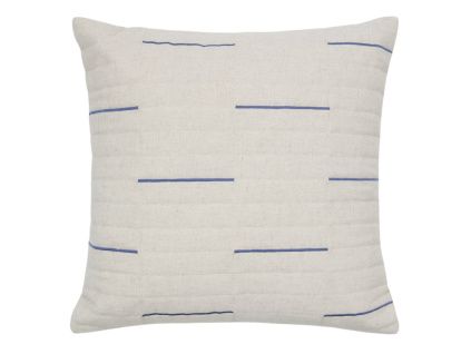 Bílo-modrý povlak na polštář Kave Home Blaina 45 x 45 cm