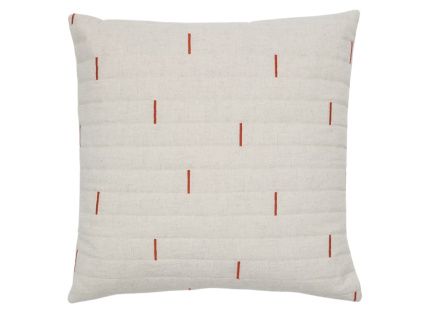 Bílo-červený povlak na polštář Kave Home Blaina 45 x 45 cm