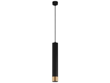 Černo-zlaté kovové závěsné světlo Nova Luce Picto 6 cm
