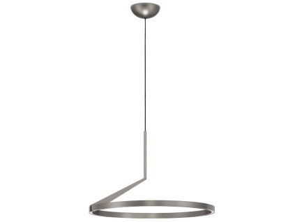 Stříbrnošedé kovové závěsné LED světlo Nova Luce Tilia 60 cm