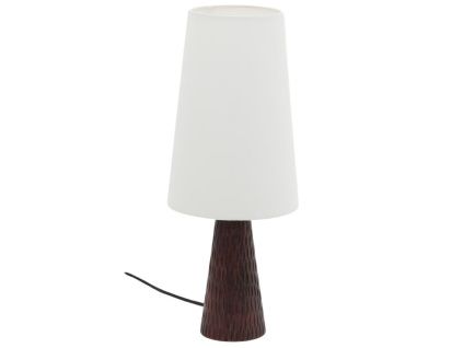 Tmavá dřevěná stolní lampa Kave Home Amire