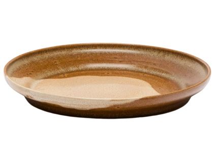 Hnědý keramický talíř Kave Home Nagoli 26,5 cm