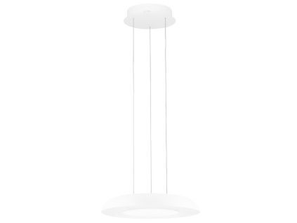 Bílé kovové závěsné LED světlo Nova Luce Epos 40 cm