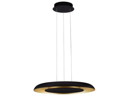 Černo-zlaté kovové závěsné LED světlo Nova Luce Epos 60 cm