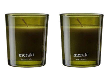 Set dvou sójových vonných svíček Meraki Lavender Rain