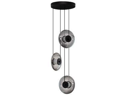 Kouřově šedé skleněné závěsné LED světlo Nova Luce Ballet 35 cm