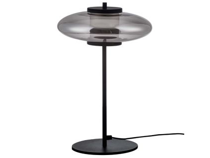 Kouřově šedá skleněná stolní LED lampa Nova Luce Skia