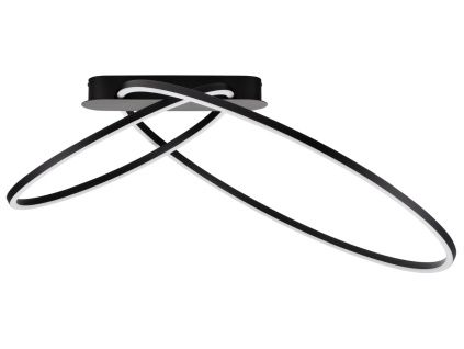 Černé kovové stropní LED světlo Nova Luce Kiklos 72 cm