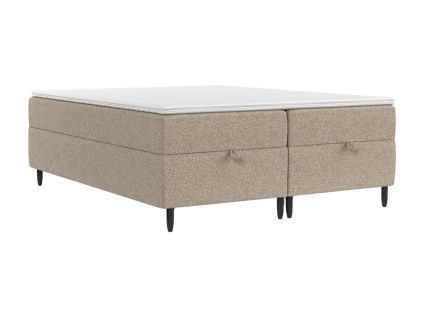 Béžová čalouněná postel boxspring KANAI 180 x 200 cm