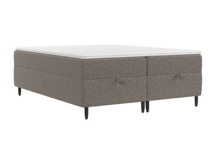 Hnědá čalouněná postel boxspring KANAI 180 x 200 cm