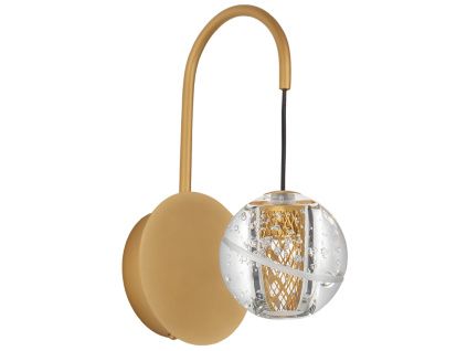 Zlaté skleněné nástěnné LED světlo Nova Luce Licio