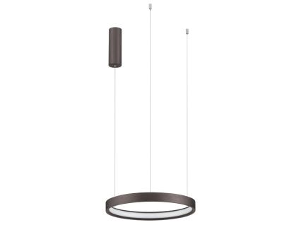 Hnědé kovové závěsné LED světlo Nova Luce Perrine 40 cm