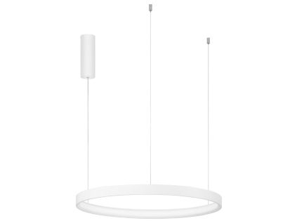 Bílé kovové závěsné LED světlo Nova Luce Perrine 60 cm