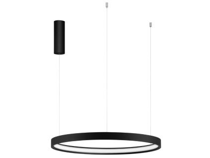 Černé kovové závěsné LED světlo Nova Luce Perrine 60 cm