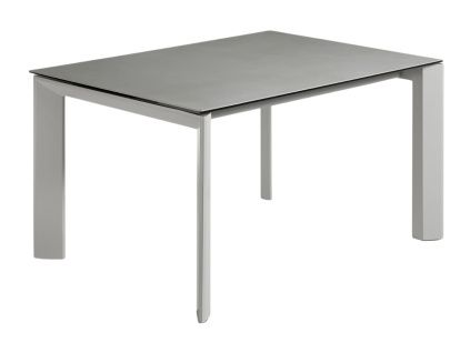 Šedý porcelánový rozkládací jídelní stůl Kave Home Axis 140/200 x 90 cm