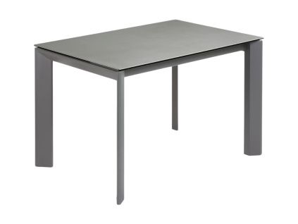 Šedý keramický rozkládací jídelní stůl Kave Home Axis IV. 120/180 x 80 cm