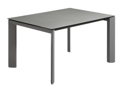 Šedý keramický rozkládací jídelní stůl Kave Home Axis III. 140/200 x 90 cm