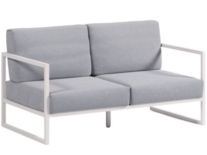 Modro-bílá zahradní pohovka Kave Home Comova 152 cm