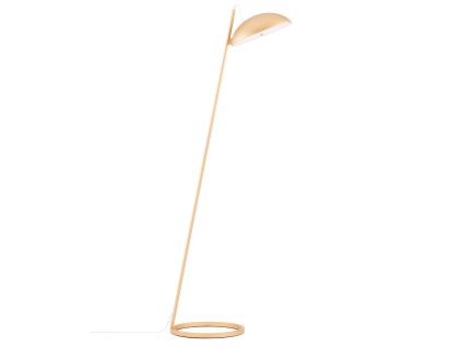 Zlatá kovová stojací LED lampa Nova Luce Flute 153 cm