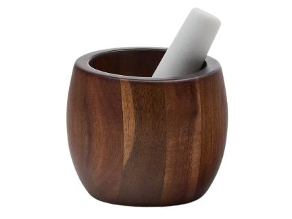Hnědý dřevěný hmoždíř Kave Home Tori