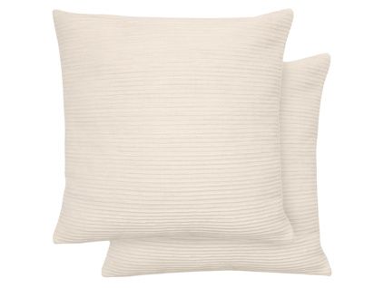 Set dvou bílých bavlněných povlaků na polštář Kave Home Vindi 50 x 50 cm
