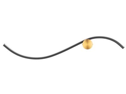 Černé kovové nástěnné LED světlo Nova Luce Kima 65 cm