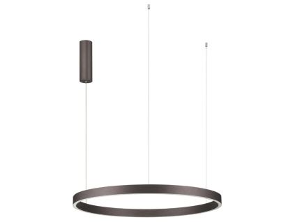 Hnědé kovové závěsné LED světlo Nova Luce Elowen 80 cm