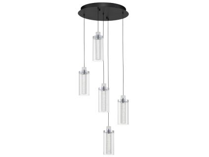 Skleněné závěsné LED světlo Nova Luce Lune 38 cm