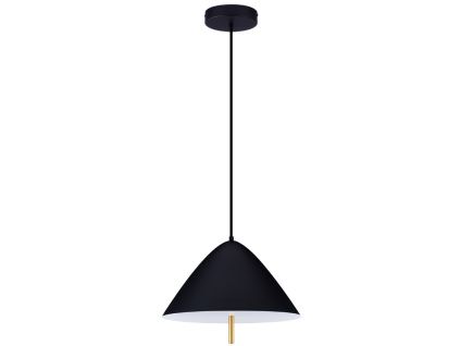 Černé kovové závěsné LED světlo Nova Luce Oros 40 cm