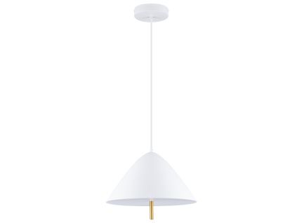 Bílé kovové závěsné LED světlo Nova Luce Oros 40 cm