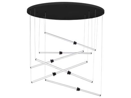Černé závěsné LED světlo Nova Luce Atmosfera 150 cm