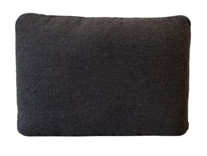 Tmavě šedý bouclé polštář Kave Home Blok 40 x 60 cm