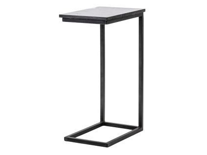 Černý mramorový odkládací stolek Edge 40 x 27 cm