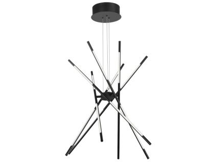 Černé kovové závěsné LED světlo Nova Luce Raccio 85 cm