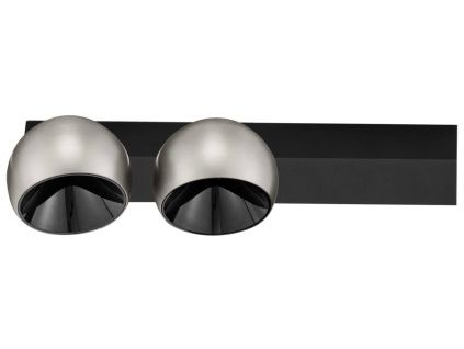 Černo-stříbrné stropní LED světlo Nova Luce Lusa 36 cm