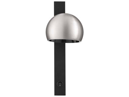 Černo-stříbrné nástěnné LED světlo Nova Luce Lusa
