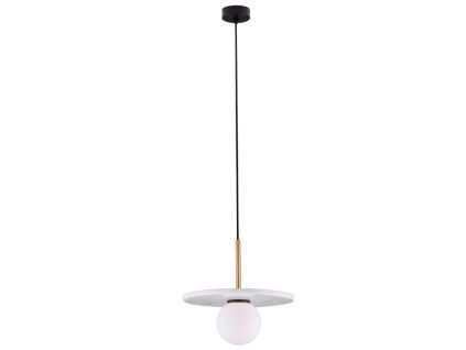 Bílé mramorové závěsné světlo Nova Luce Idor 30 cm
