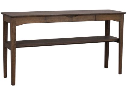 Tmavý dubový toaletní stolek ROWICO MARKHAM 140 x 40 cm