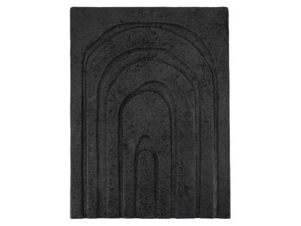 Černý abstraktní obraz Echo 80 x 60 cm