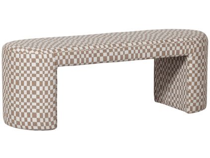 Pískově hnědá čalouněná lavice Jacob 130 cm