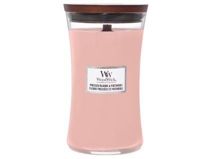 Vonná svíčka WoodWick loď, Pressed Blooms & Patchouli