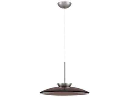 Hnědé skleněné závěsné LED světlo Nova Luce Esti 50 cm