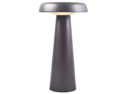 Antracitově šedá kovová stolní LED lampa Arcello