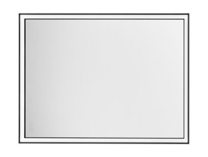 Černé závěsné zrcadlo s LED osvětlením Nova Luce Ambor 80 x 60 cm