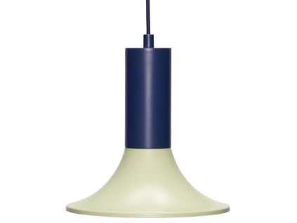 Modro-zelené kovové závěsné světlo Hübsch Luminary 25 cm