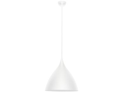 Bílé kovové závěsné světlo Nova Luce Syntopia 46 cm